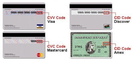 cvv cartão de crédito visa