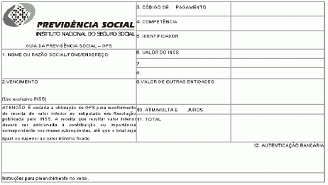 Preenchendo a GPS corretamente